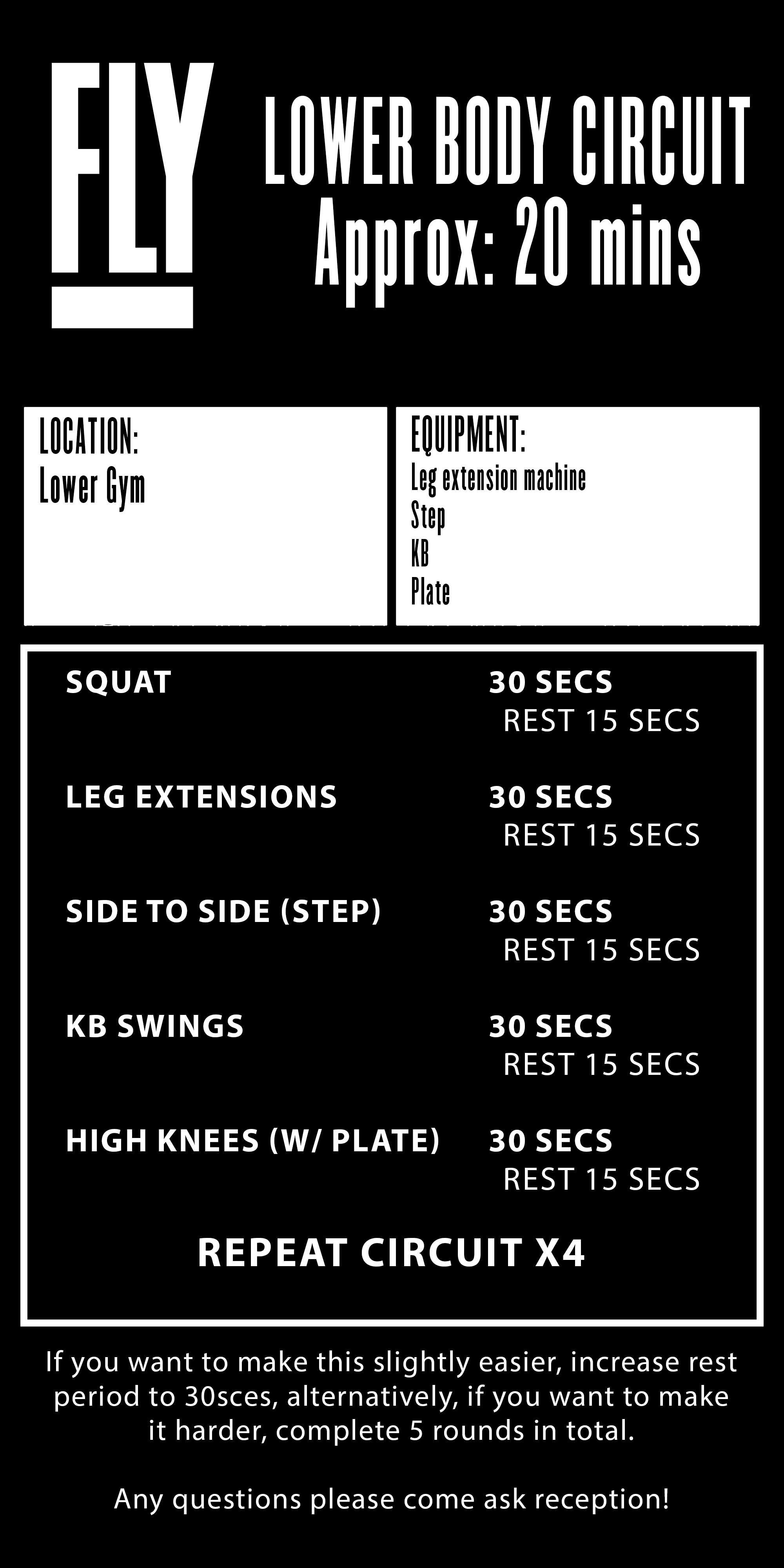 LOWER BODY Circuit